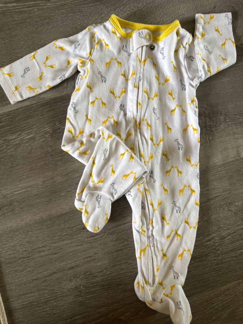 White and yellow footie